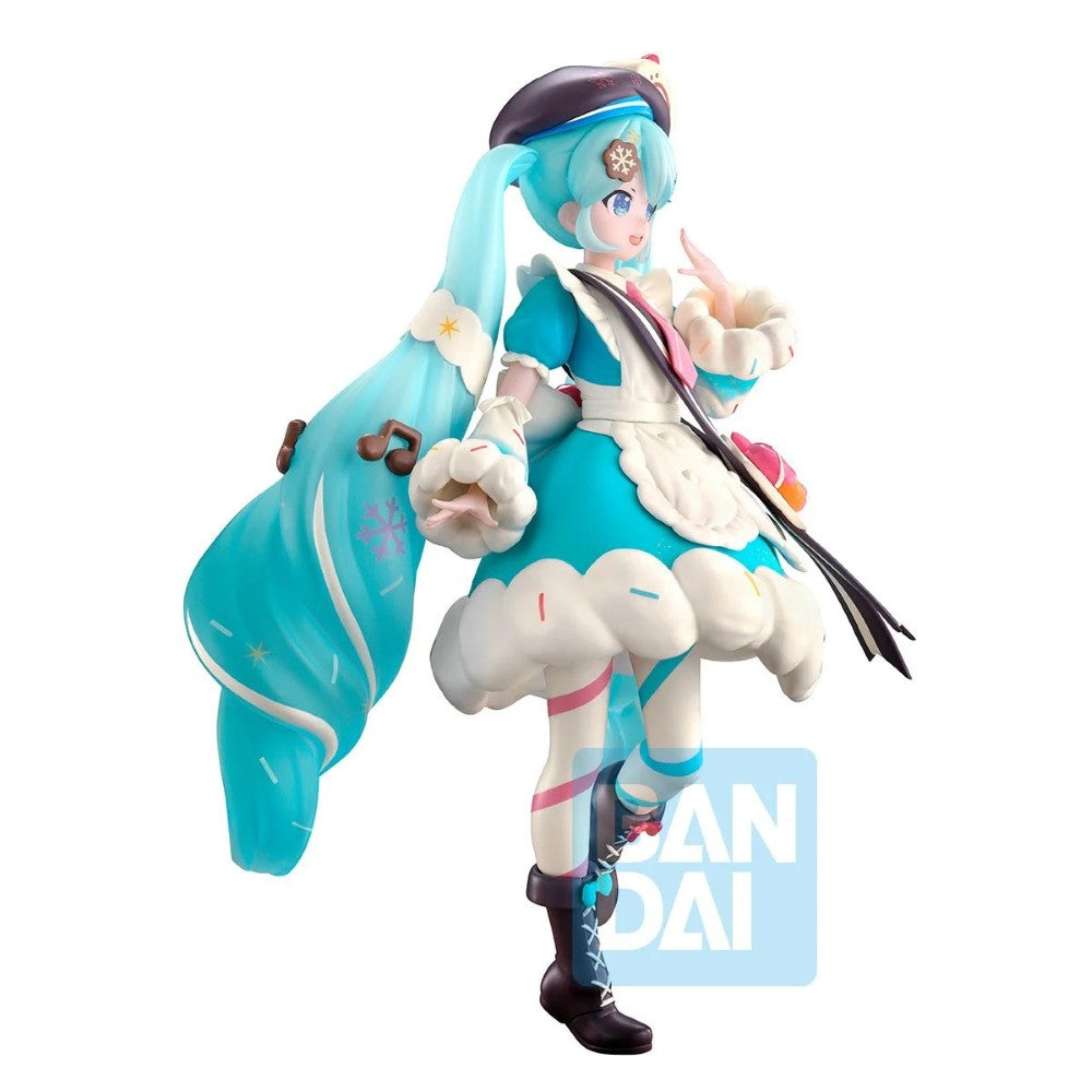 Vocaloid Snow Miku 2026 Ichibansho Statue by Bandai Spirits new in box Banpresto collectible figure with winter outfit and teal hair
