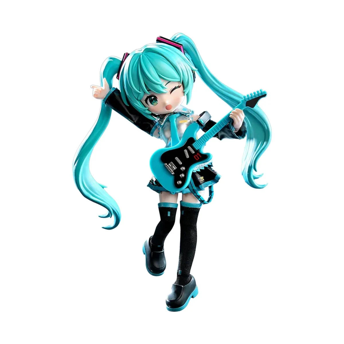 Vocaloid Hatsune Miku Official Outfit - Blokees Serendipity Series Action Figure new in box with guitar accessory by Blokees