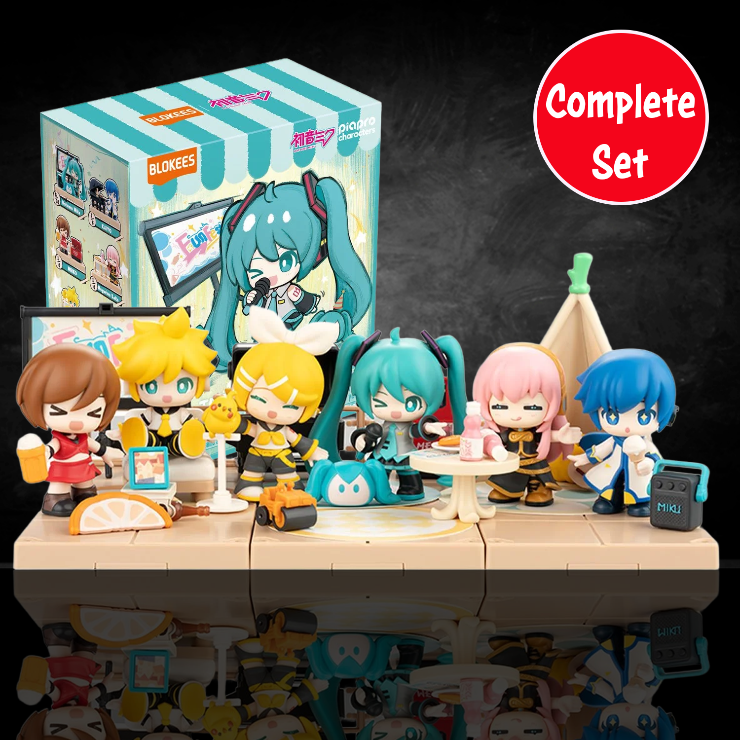Vocaloid Hatsune Miku DaaVibe 01 Terrace Party Playset Complete Set of 6