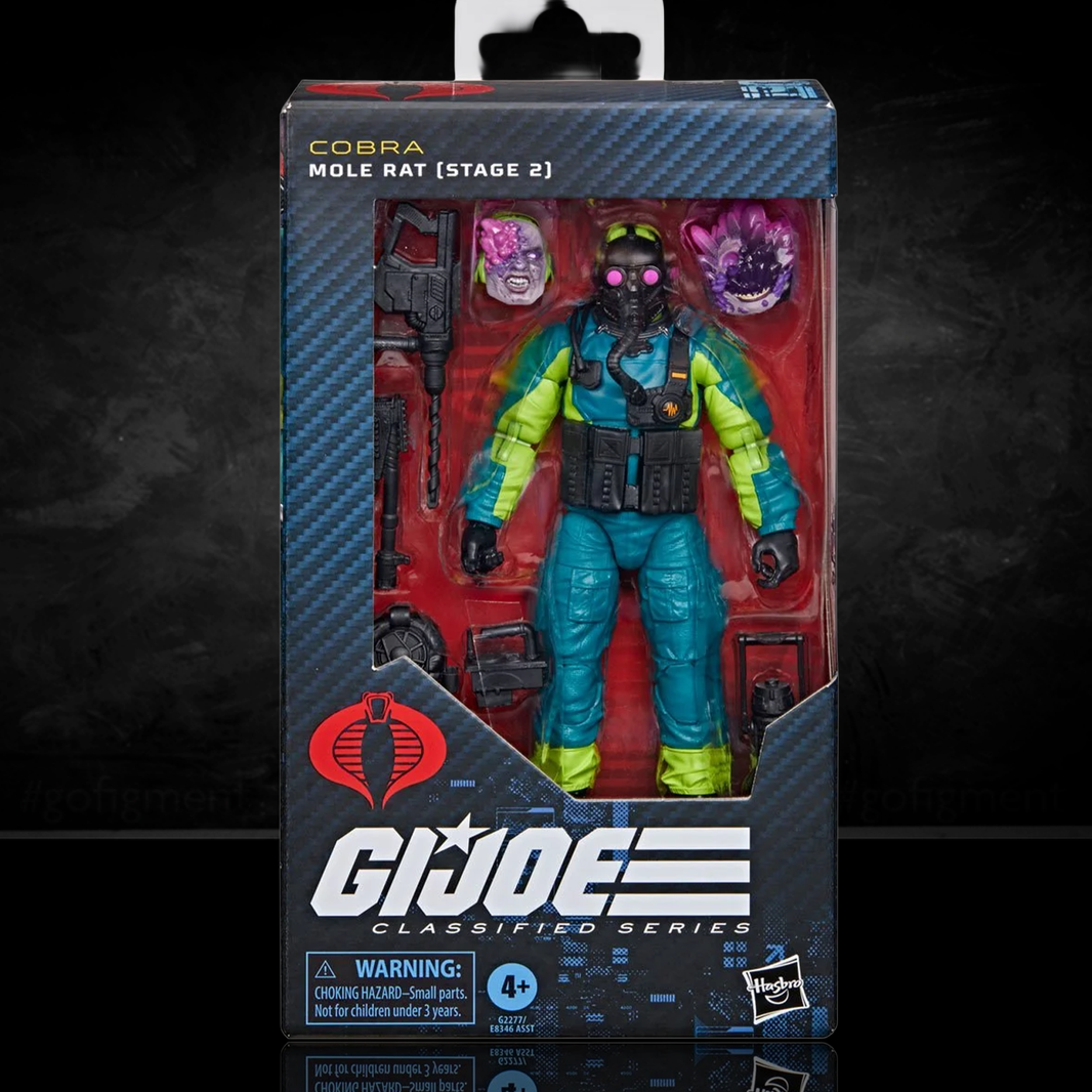 Image of a Collectible Mole Rat (Stage 2)  "190" G.I. Joe Classified Series 6 inch COBRA Action Figure