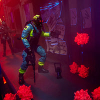 Mole Rat (Stage 2) "190" G.I. Joe Classified Series 6 inch COBRA Action Figure by Hasbro in a dark, neon-lit scene