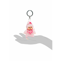 Sekiguchi Monchhichi Cherry Blossom Bebichhichi 4" Plush Keychain - NWT
