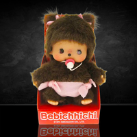 Sekiguchi Monchhichi Bebichhichi Sakura Girl 4.75" Monkey Plush - NWT
