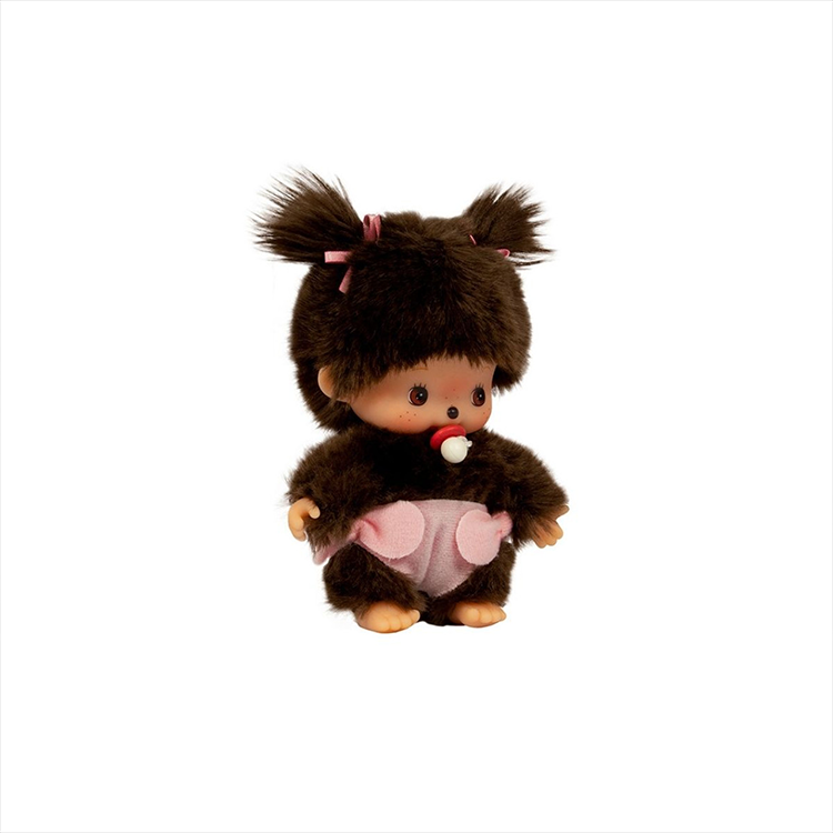 Sekiguchi Monchhichi Bebichhichi Sakura Girl 4.75" Monkey Plush - NWT