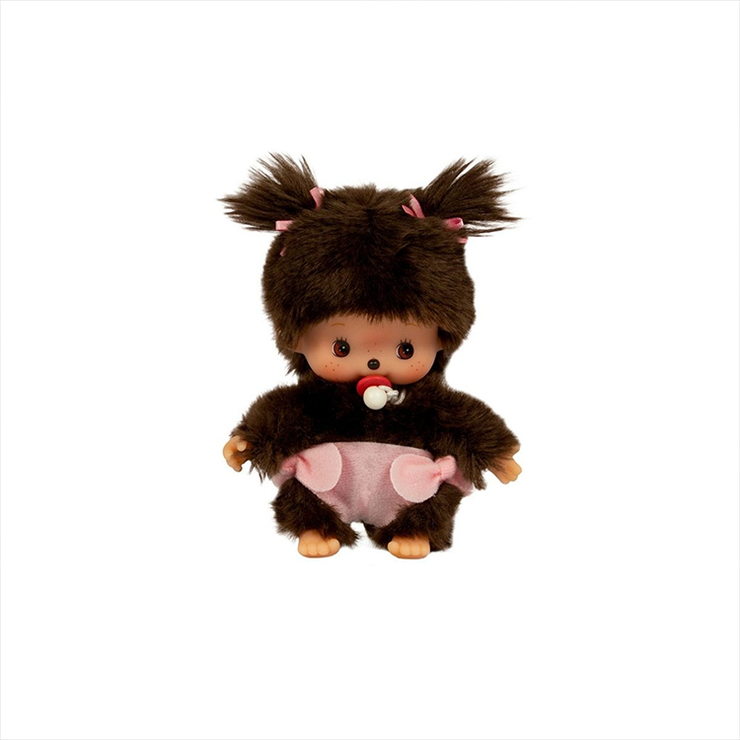 Sekiguchi Monchhichi Bebichhichi Sakura Girl 4.75" Monkey Plush - NWT