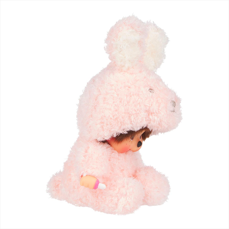 Sekiguchi Monchhichi Sitting Fluffy Bunny Doll Plush - 7" Monkey Plush - NWT