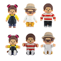 Monchhichi Talking Figures 3-pack showing the Willow figure wearing his signature hat and glasses inside the packaging.