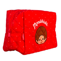 Sekiguchi Monchhichi 7" Red Soft Quilted Zipper Pouch Classic Boy