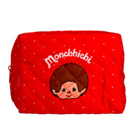 Sekiguchi Monchhichi 7" Red Soft Quilted Zipper Pouch Classic Boy