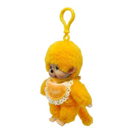 Monchhichi Lacie Orange Satin Bib Plush 4 Inch Figure