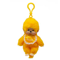 Monchhichi Lacie Orange Satin Bib Plush 4 Inch Figure