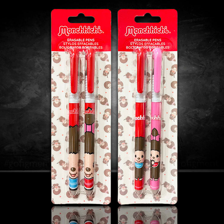 Monchhichi Erasable Pen Set - 4 Pack Sekiguchi Authentic