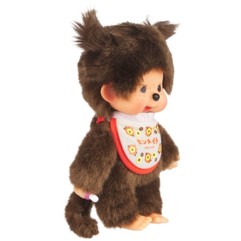 8" Large Monchhichi Doll - Retro Monmate Girl - Authentic Monkey Plush, NWT