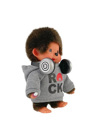 Monchhichi Pop Rockstar in Hoodie Plush 8 Inch Figure with Headphones by Sekiguchi