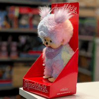 8" Large Monchhichi Doll - Girl as Tie-Dye - Authentic Monkey Plush, NWT