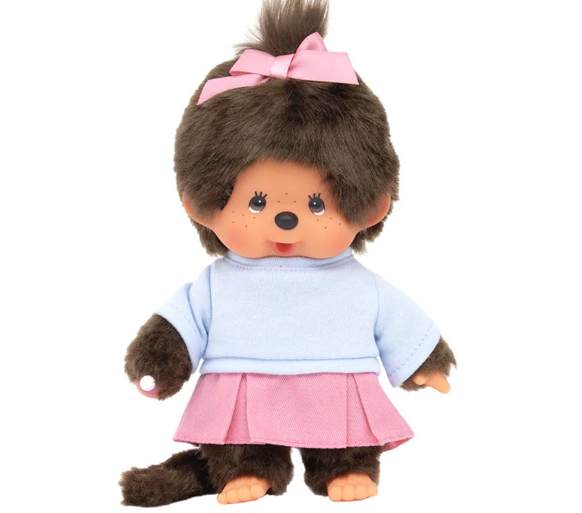 Sekiguchi Monchhichi Girl Pretty in Pink Plush 8" Monkey