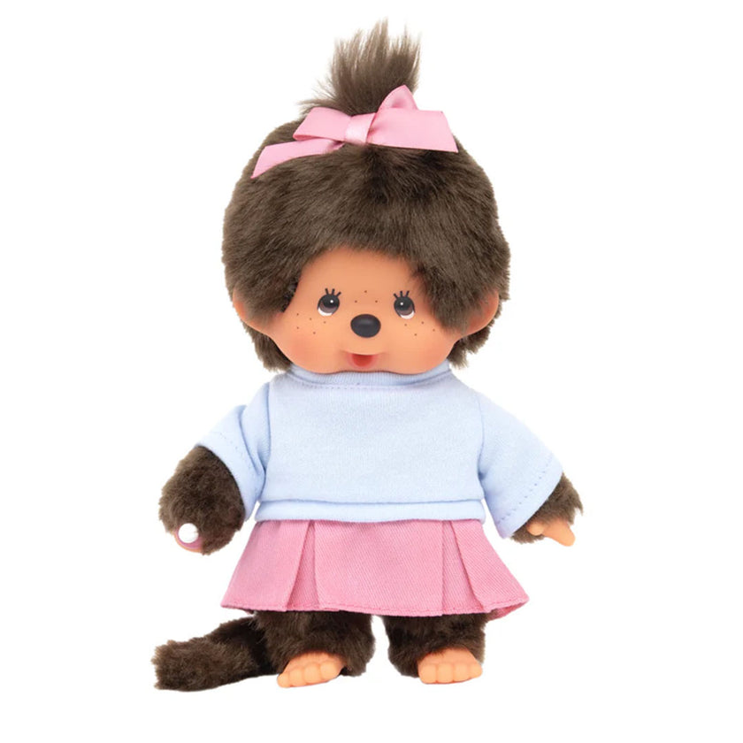 Sekiguchi Monchhichi Girl Pretty in Pink Plush 8" Monkey
