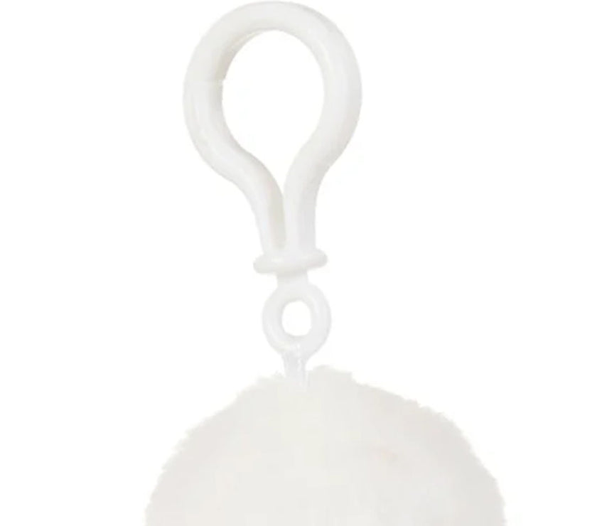 Sekiguchi Monchhichi Boy Colors: White Plush 6 inch Mascot Clip - NWT