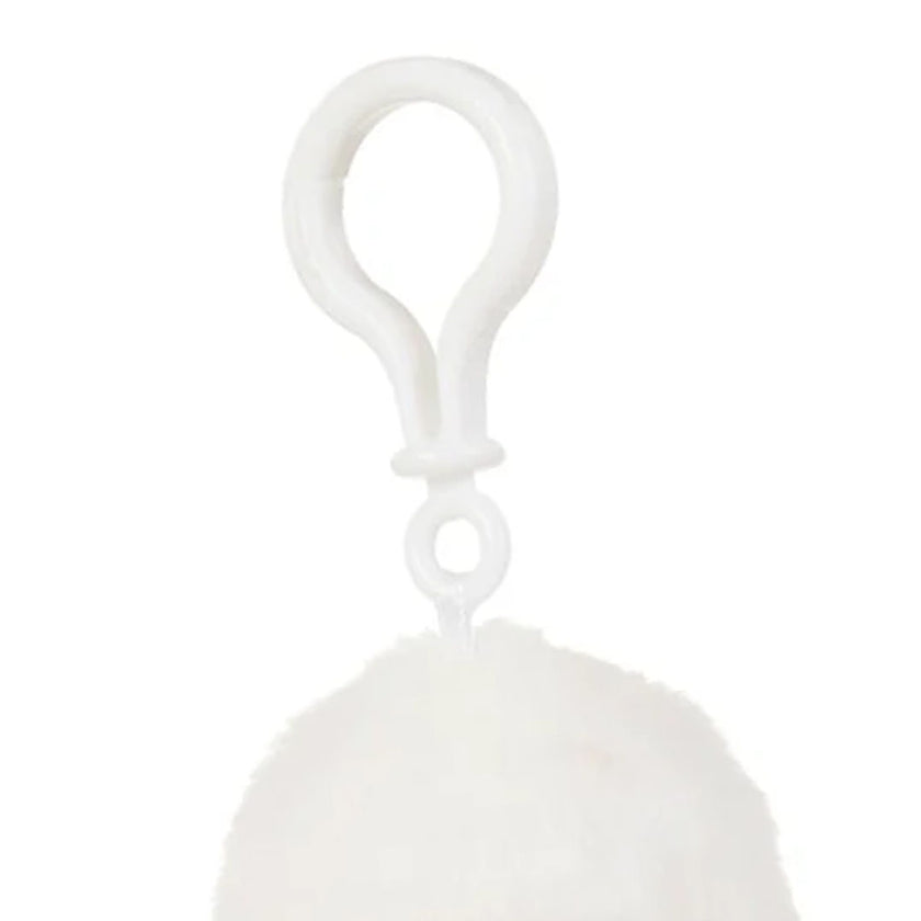 Sekiguchi Monchhichi Boy Colors: White Plush 6 inch Mascot Clip - NWT
