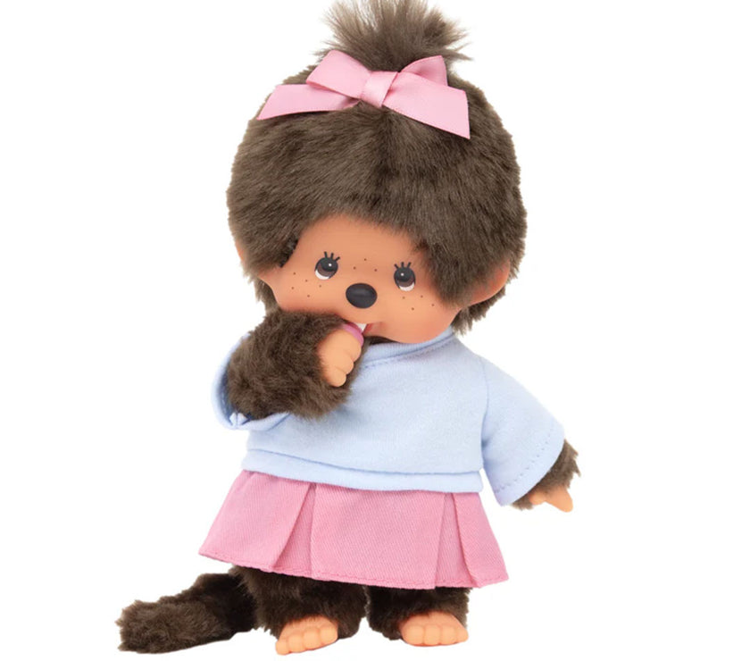 Sekiguchi Monchhichi Girl Pretty in Pink Plush 8" Monkey