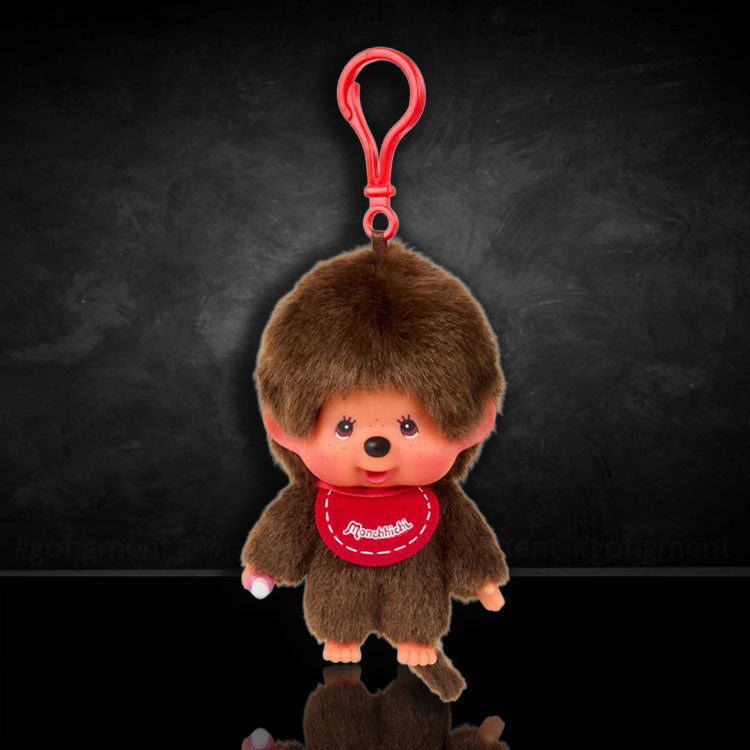 Sekiguchi Monchhichi Boy Classic Big Head Plush Mascot Clip - NWT