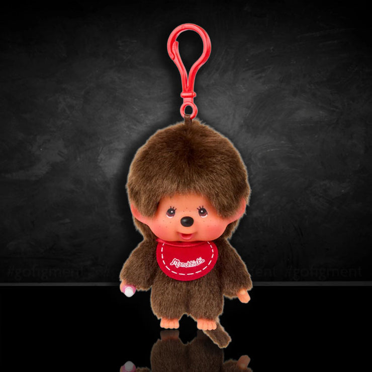 Sekiguchi Monchhichi Boy Classic Big Head Plush Mascot Clip - NWT