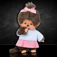 Sekiguchi Monchhichi Girl Pretty in Pink Plush 8" Monkey