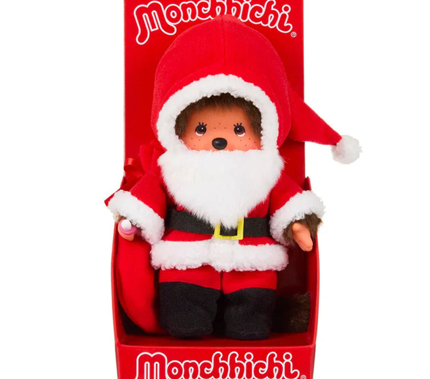 Sekiguchi Monchhichi Boy Santa Claus Plush 8" Monkey