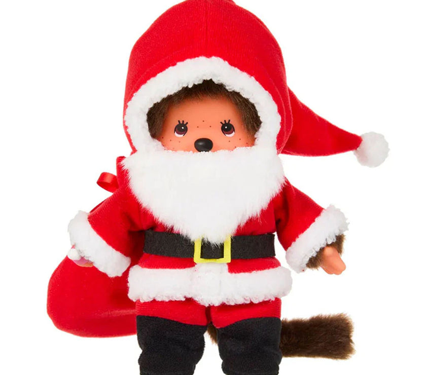 Sekiguchi Monchhichi Boy Santa Claus Plush 8" Monkey