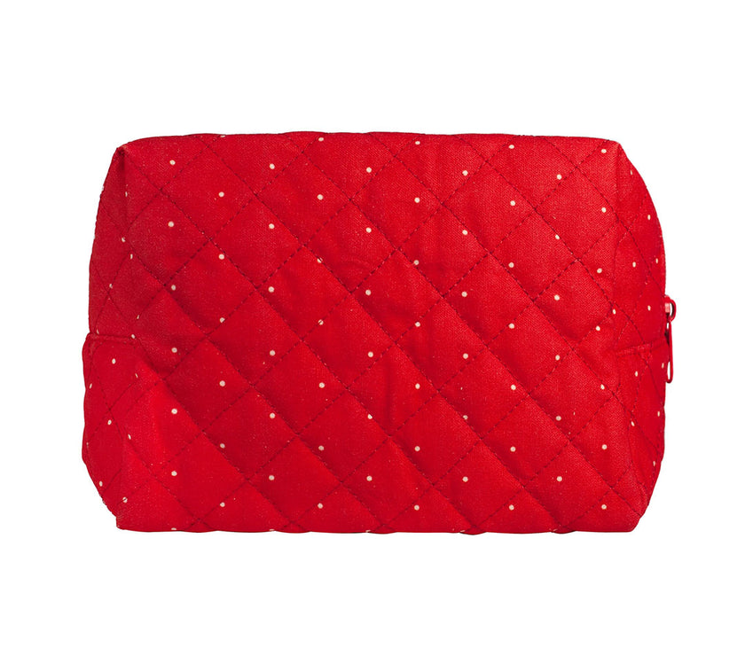 Sekiguchi Monchhichi 7" Red Soft Quilted Zipper Pouch Boy and Girl