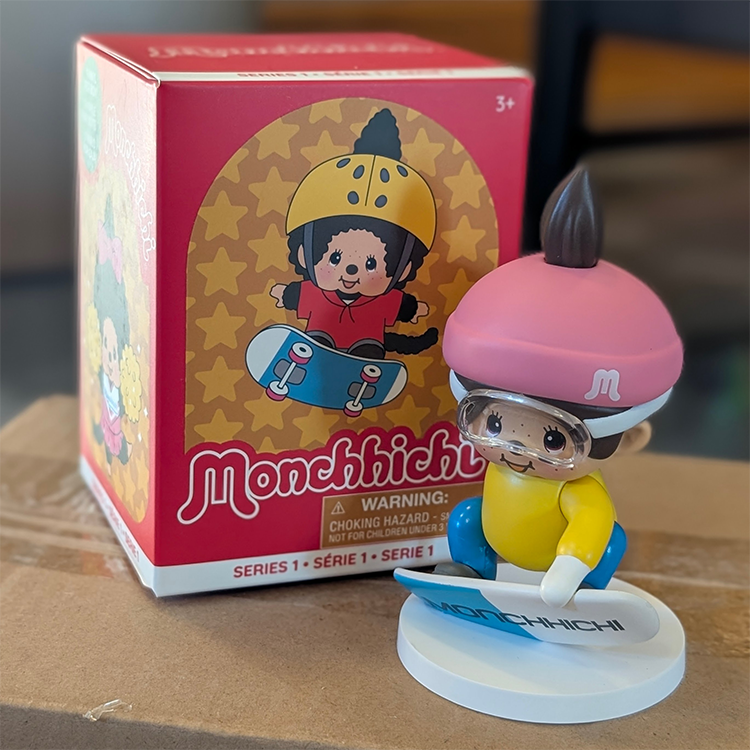 Sekiguchi Monchhichi Boy Snowboarding Blind Box Sport Series 4" #5 Vinyl Figure