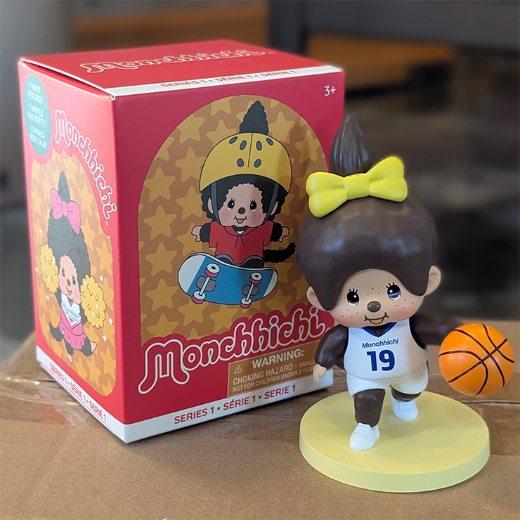 Sekiguchi Monchhichi Girl Basketball Player Blind Box Sport Series 4" #1 Vinyl Figure