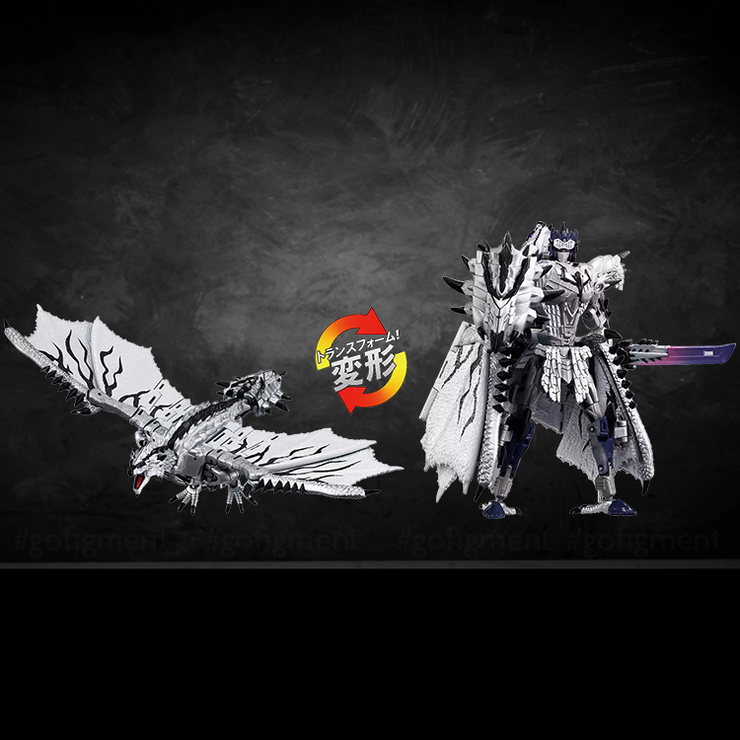 Silver Rathalos Prime Monster Hunter  Transformers Takara Tomy Action Figure