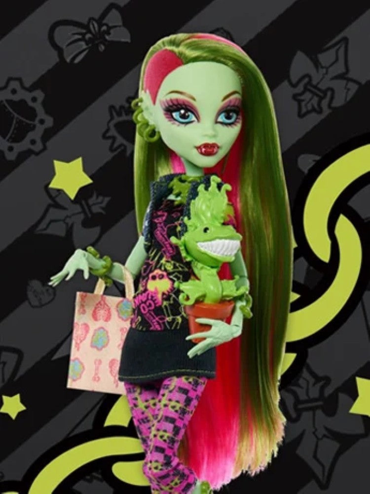 Mattel Venus McFlytrap Monster High Boo-Riginal Creeproduction 10.5 Inch Fashion Doll Figure with green hair
