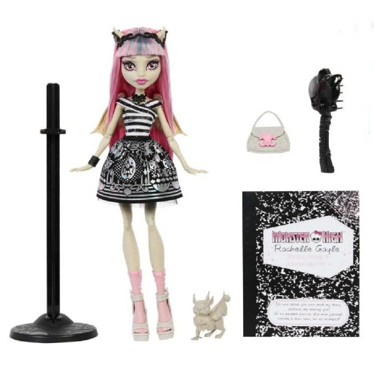 Rochelle Goyle Monster High Boo-riginal Creeproduction 10.5 Inch Fashion Doll by Mattel with stand and accessories