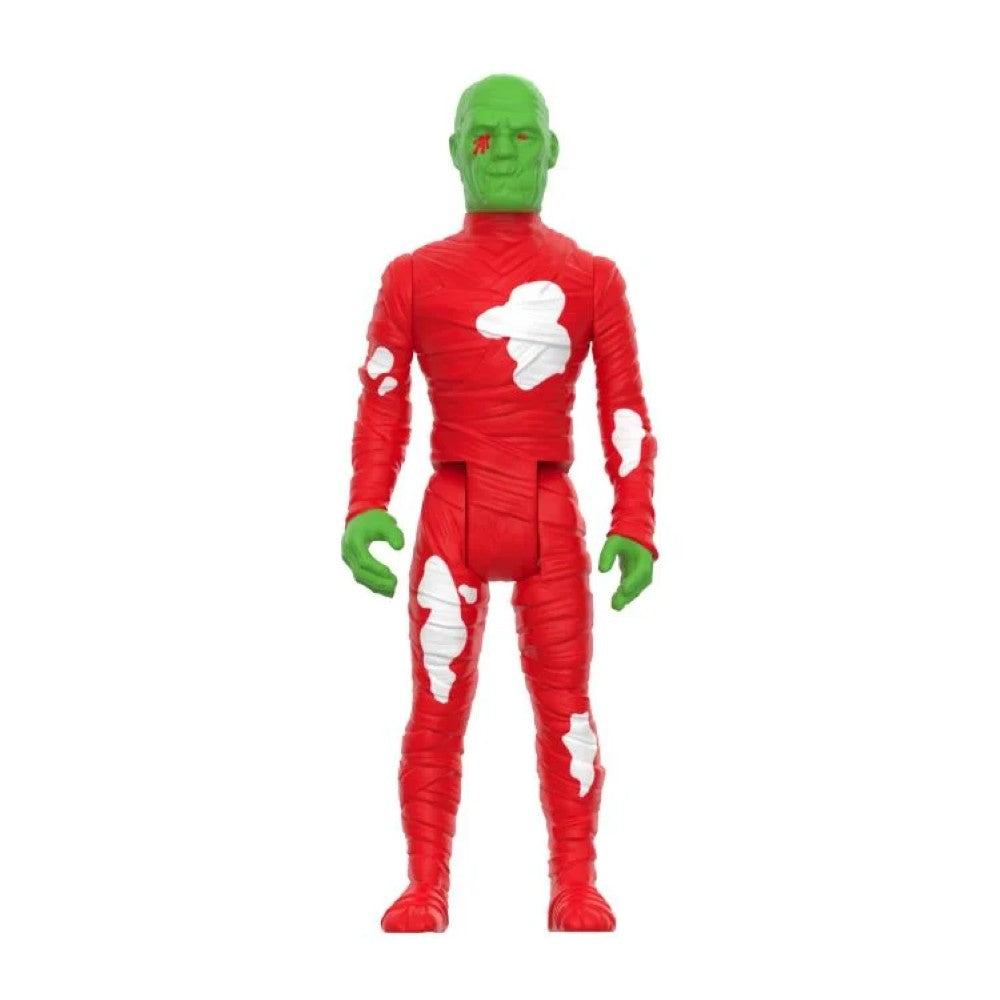 Hasbro Universal Monsters ReAction festive green and red mummy action figure with holiday theme