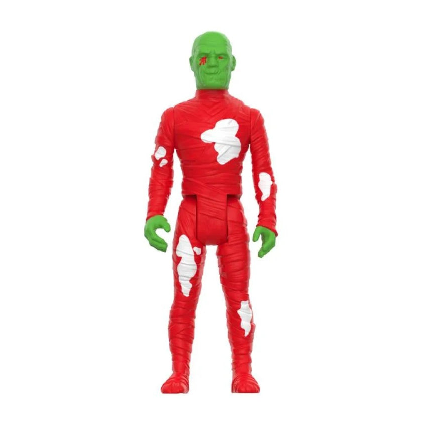 Hasbro Universal Monsters ReAction festive green and red mummy action figure with holiday theme