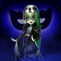 Frankie Stein Mattel Monster High Haunt Couture Midnight Runway 10.5 Inch Fashion Doll wearing a black and green outfit
