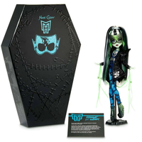 Frankie Stein Mattel Monster High Haunt Couture Midnight Runway 10.5 Inch Fashion Doll in coffin packaging