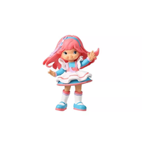 2.5-inch Moonglow collectible figure with pastel pink hair and blue outfit from Rainbow Brite Series 2 by Loyal Subjects