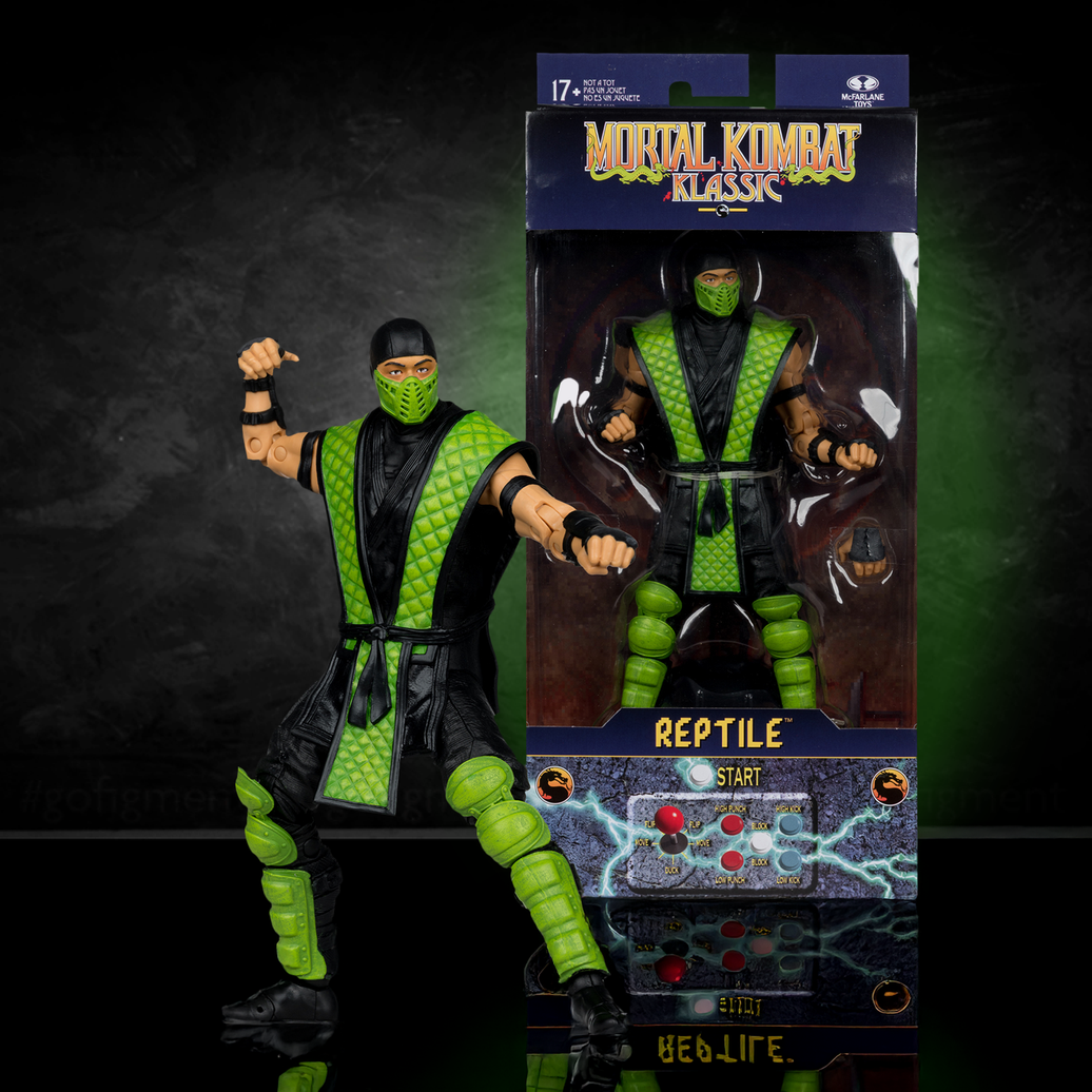 Reptile Mortal Kombat Klassic 7 inch scale Action Figure with Ultra Articulation