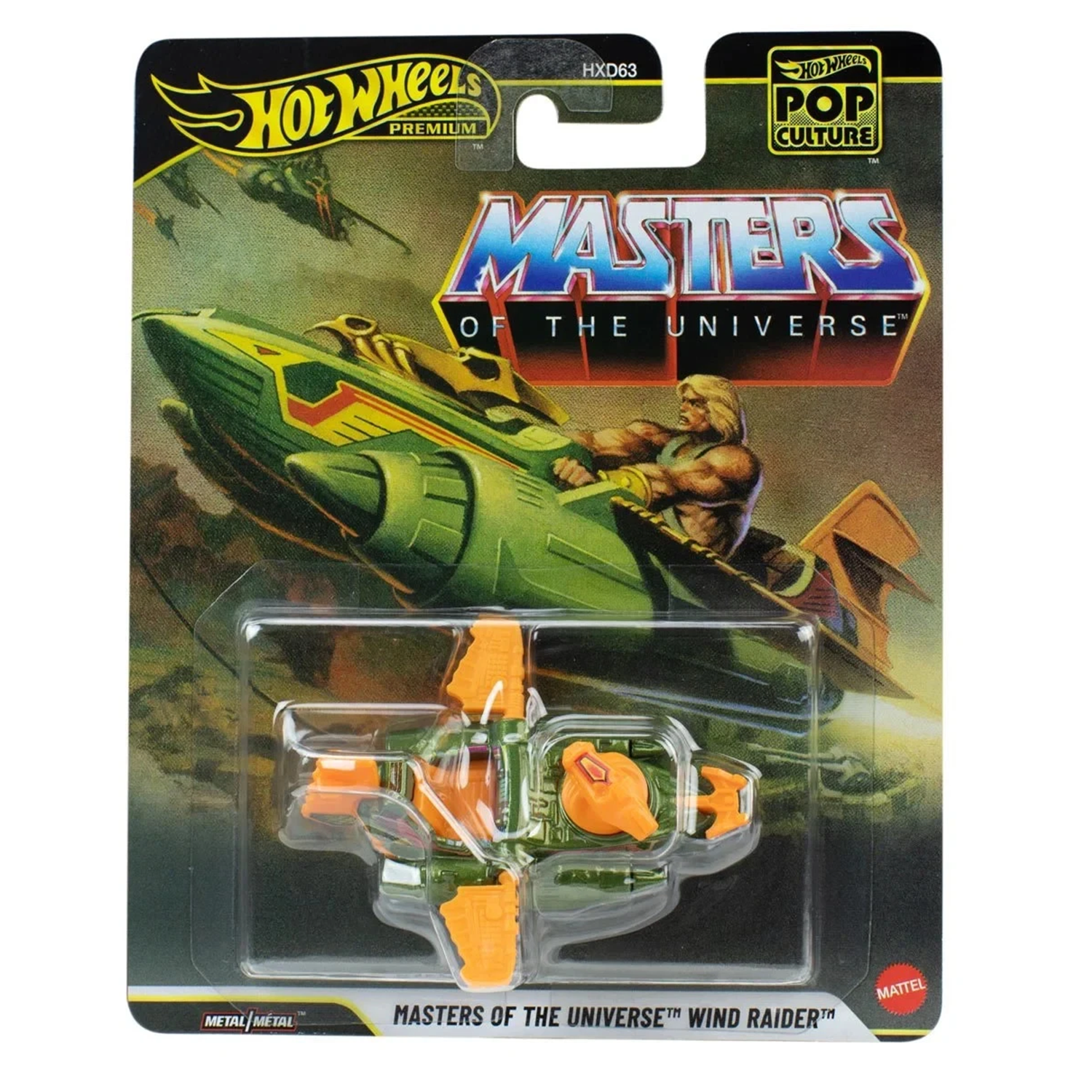He-Man Masters of the Universe Wind Raider 1:64 Scale Hot Wheels Premium Pop Culture Diecast Car