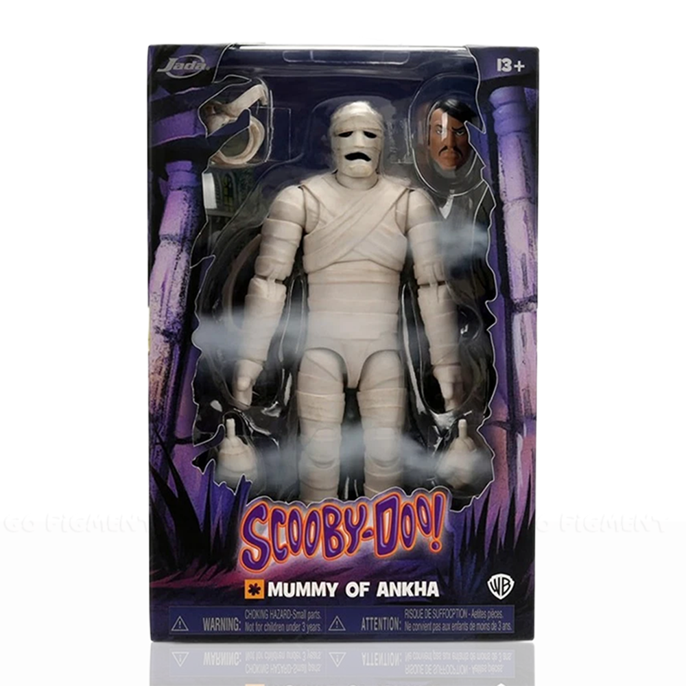 Scooby-Doo! Wave 1 Mummy of Ankha 1:12 Scale Action Figure by Jada Toys in packaging with two interchangeable heads and accessories