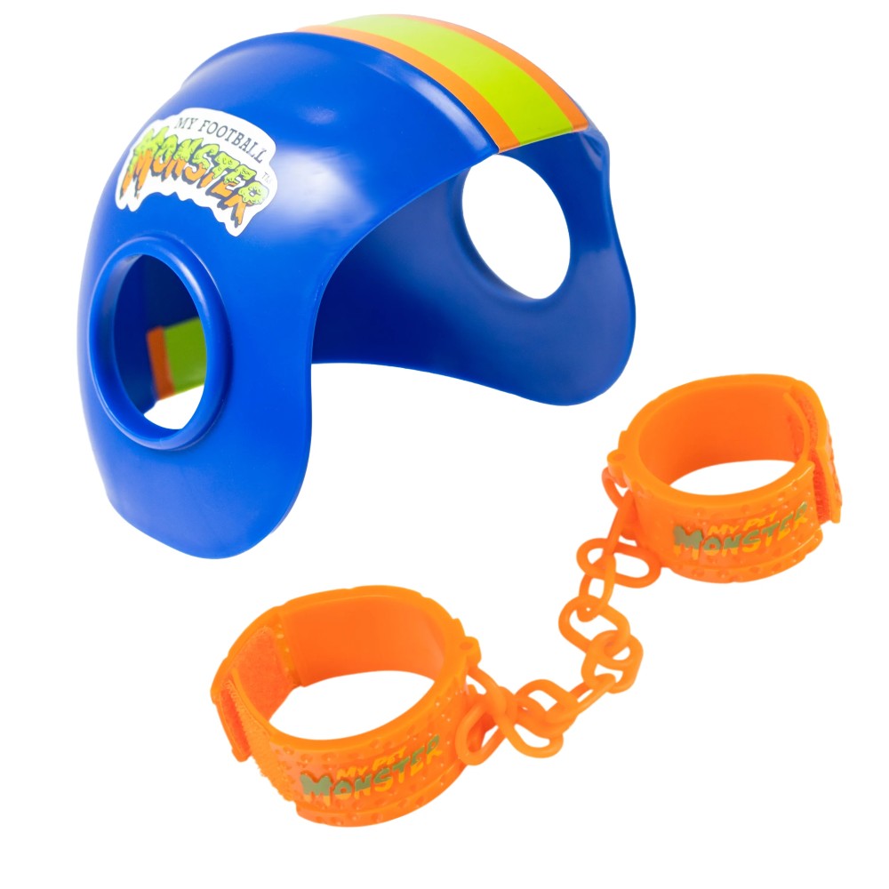 My Football Monster The Loyal Subjects My Pet Monster 14 Inch Plush Figure 2026 blue helmet and orange cuffs