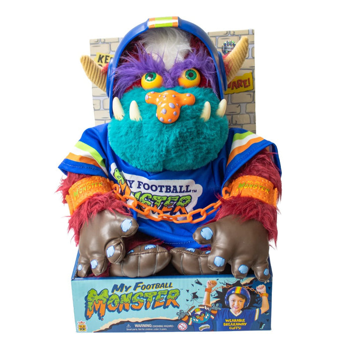 My Football Monster The Loyal Subjects My Pet Monster 14 Inch Plush Figure 2026 teal furry football monster plush