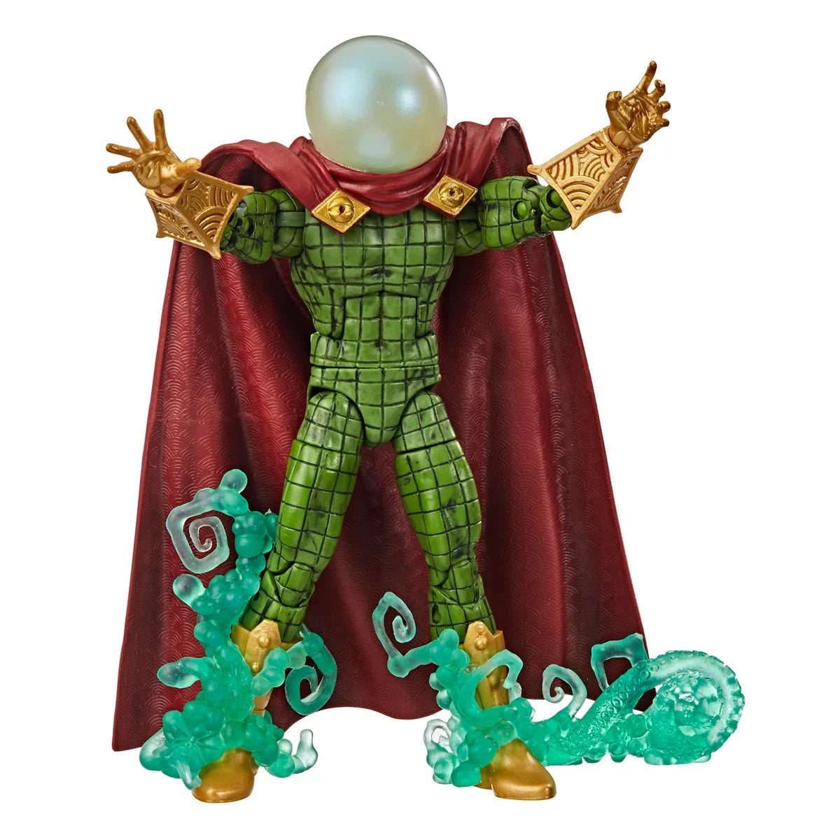 Mysterio Spider-Man Marvel Legends Series Action Figure by Hasbro 6 Inch green figure with red cape and translucent effects