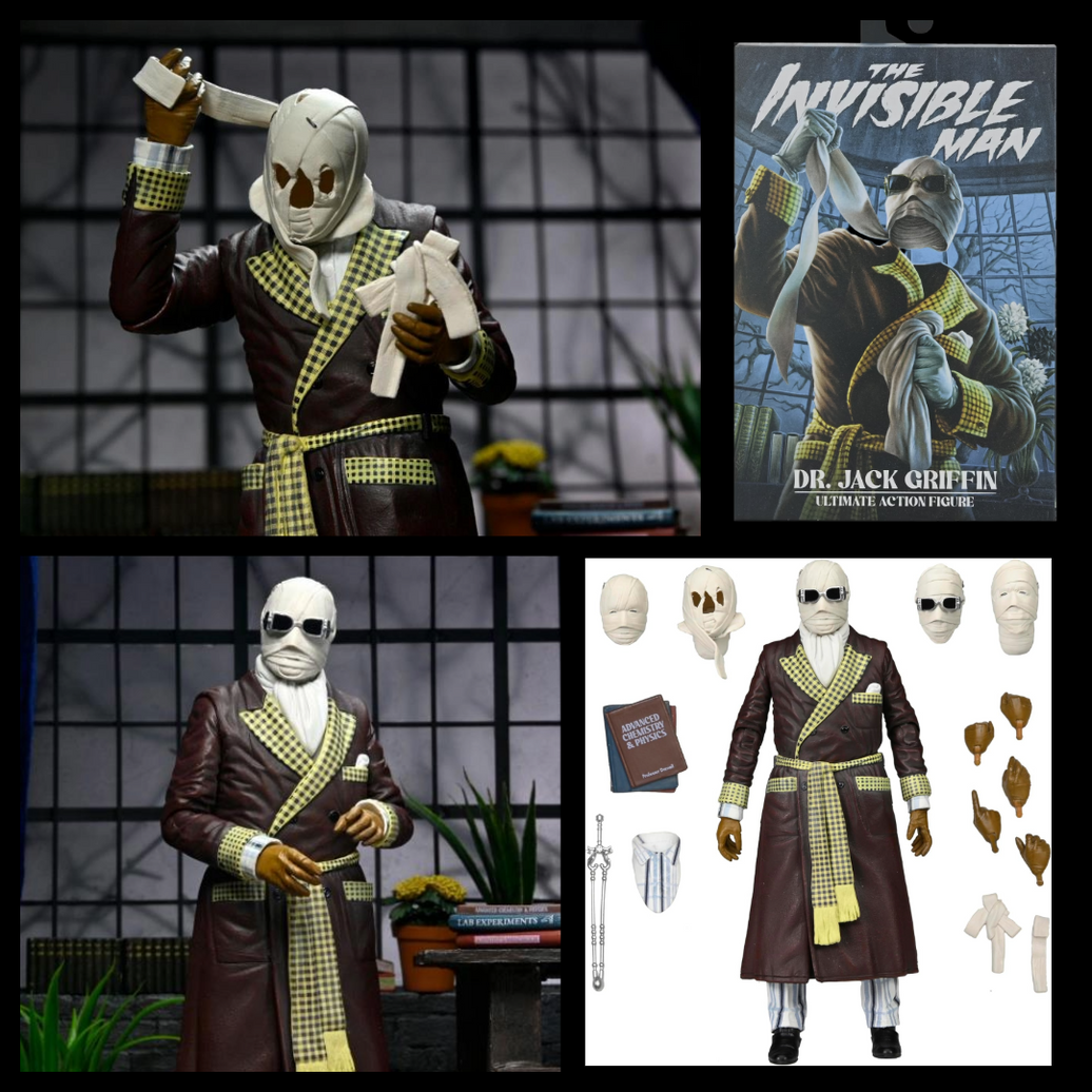 The Invisible Man Kemp House Color Universal Monsters Ultimate Action Figure NECA 7”