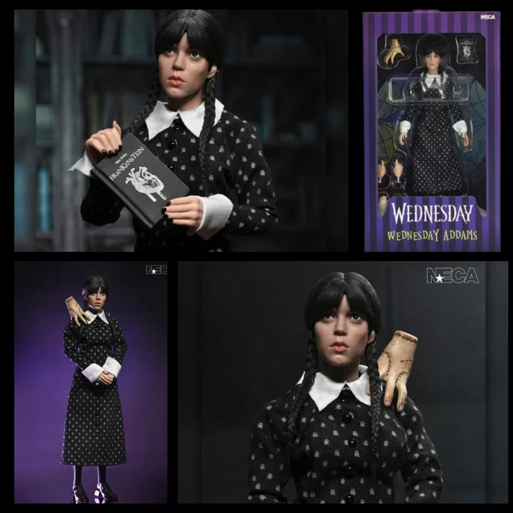 Wednesday Addams Classic Dress 8-Inch Clothed Action Figure NECA