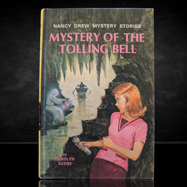 23 Mystery of the Tolling Bell Nancy Drew Mystery Books -1946 (blue endpages)