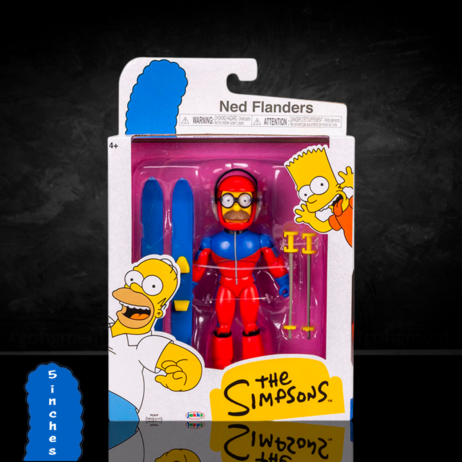 Sexy Ned Flanders in Ski Outfit Action Figure The Simpsons 5in Scale